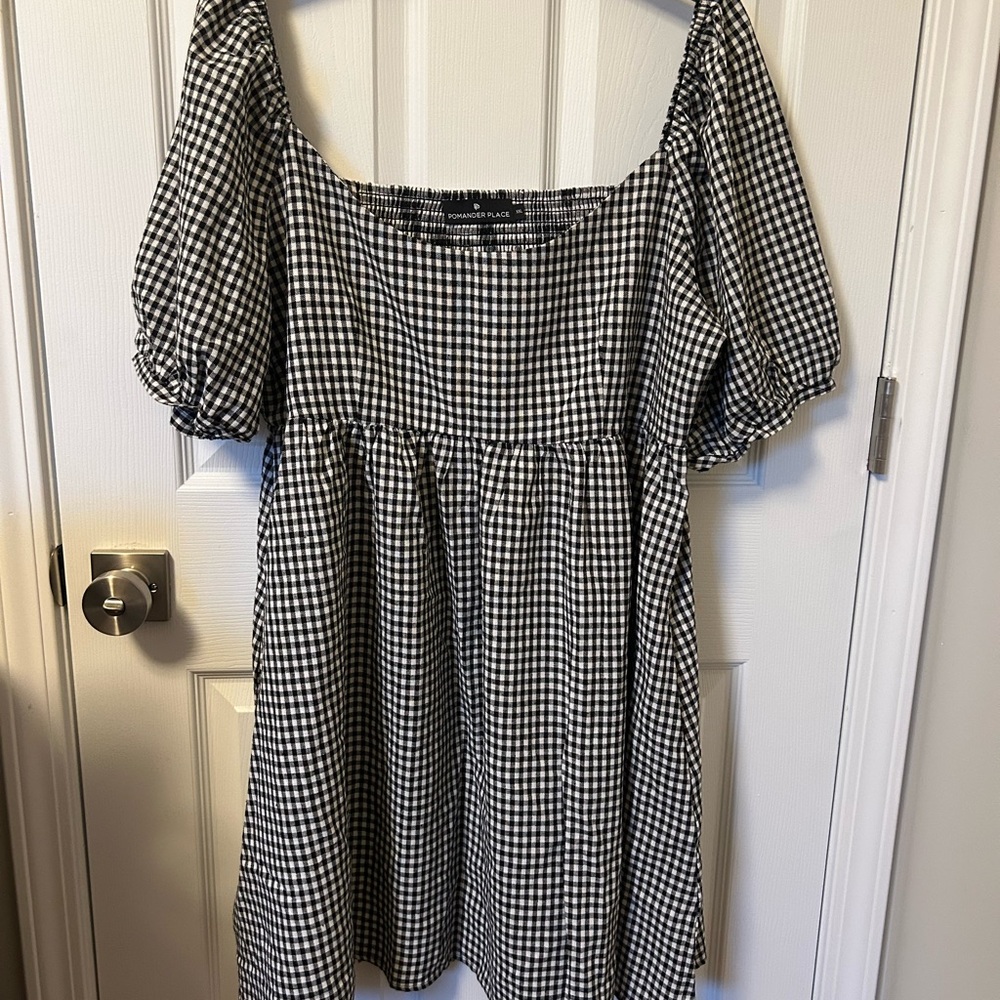 Black and White Gingham Dress